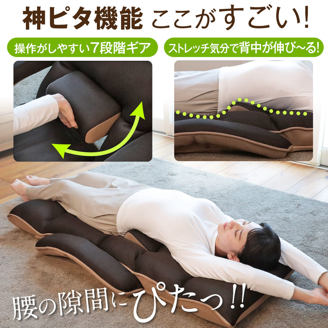 腰の神様がくれた座椅子　Basic　連動肘タイプ
