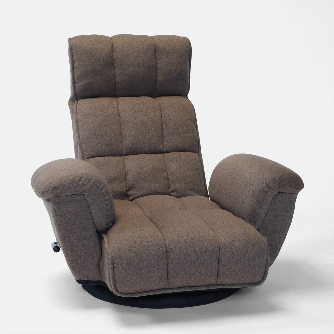 スプリング座面のもこもこレバー式回転座椅子