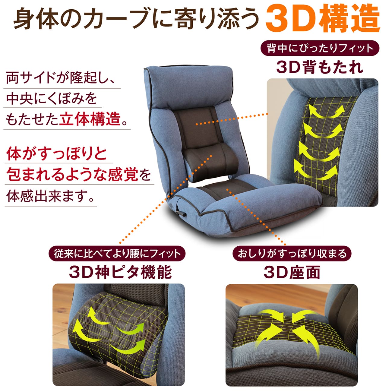 腰の神様がくれた座椅子 PLUS – 座椅子生活｜公式ECサイト