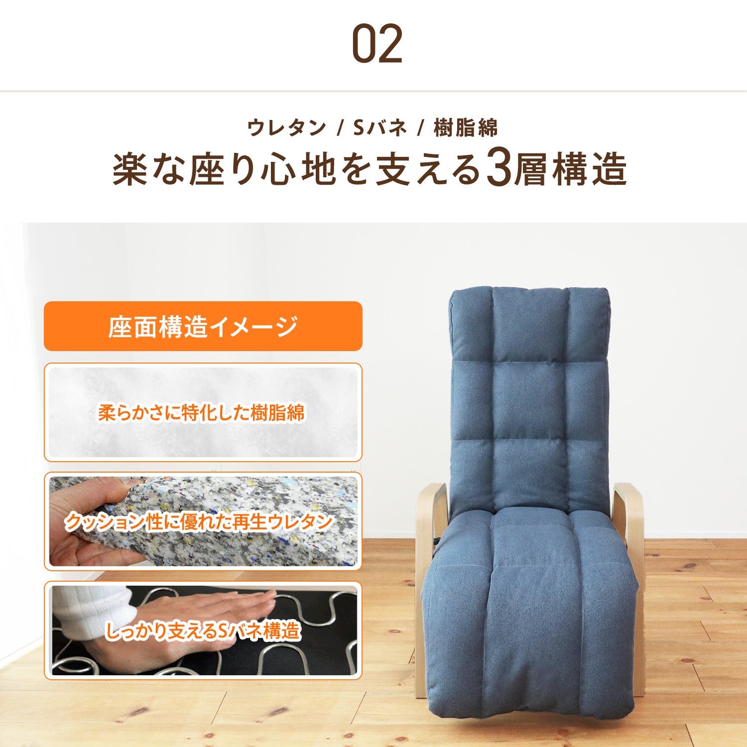 ナチュらくチェア 快適レバー&フットレストタイプ – 座椅子生活｜公式